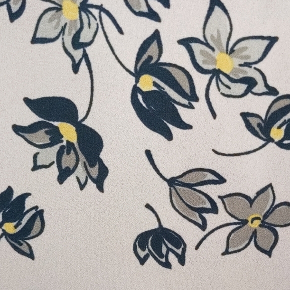 EUC✨ LOFT light blue/aqua women's XL Fleur Tiered Sleeve Top short sleeve blouse - Picture 11 of 17